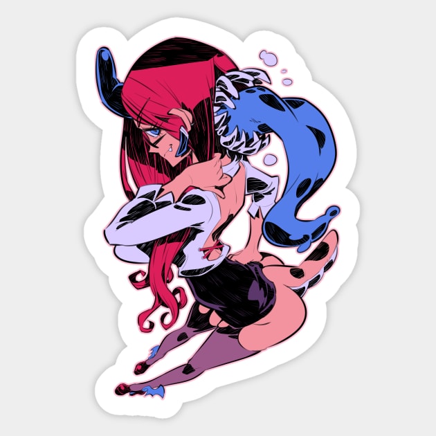 Succubus girl Sticker by Rafchu